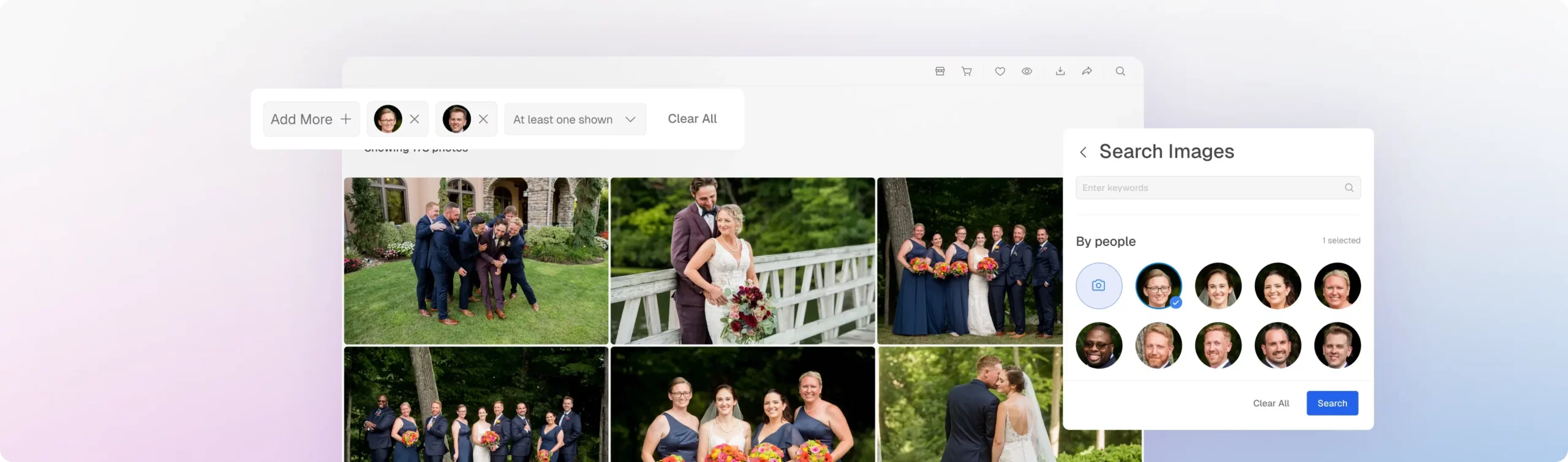 Help clients find and choose their photos