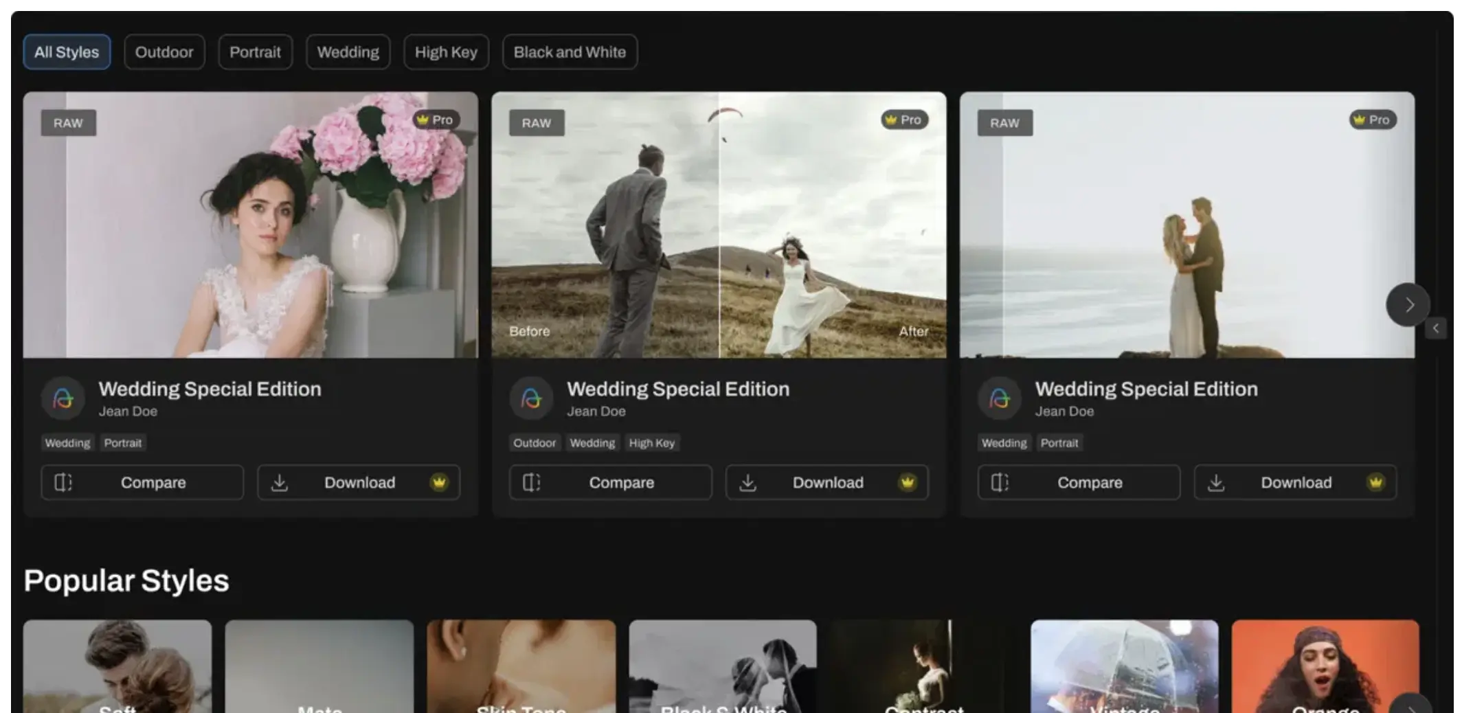 Aftershoot Profiles and Presets